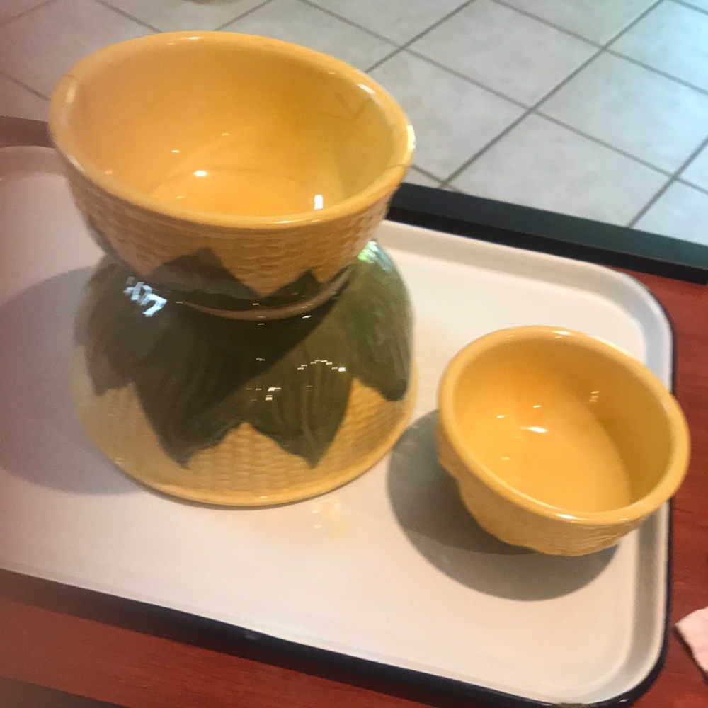 Shawnee Corn King Bowls 3 Vintage Corn King Farmhouse Bowls by Shawnee Pottery